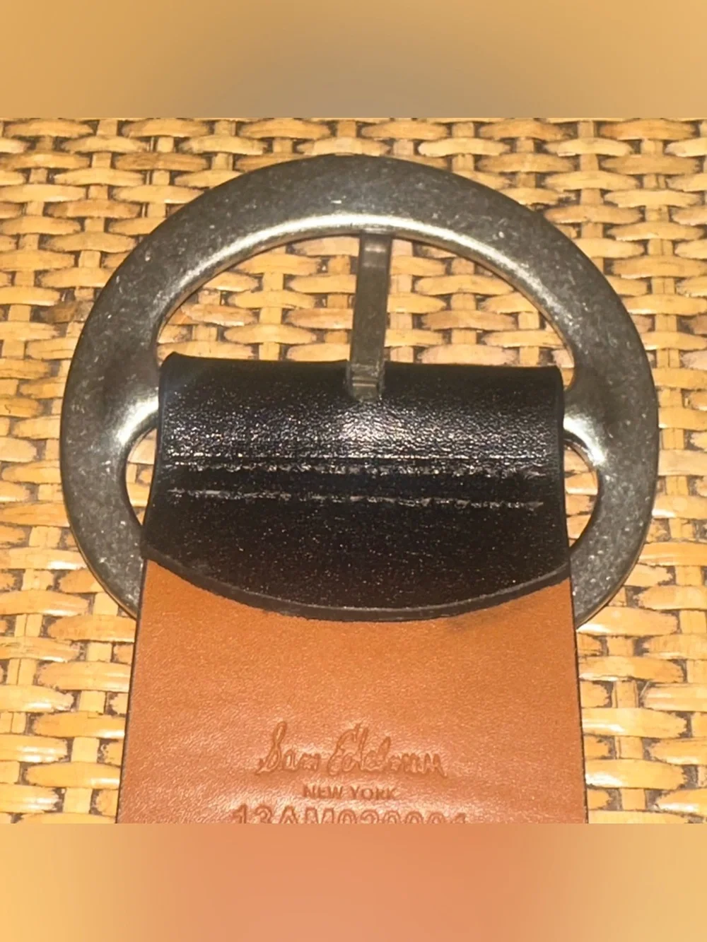 Sam Edelman Large Reversible Belt In Black Saddle Brown Leather Biker Cowgirl